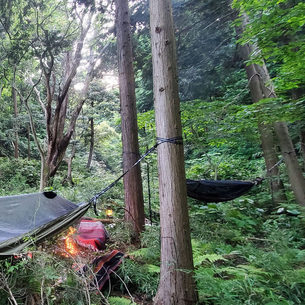 bushcraft campsite kamiyamaguchi hayama kanagawa japan
