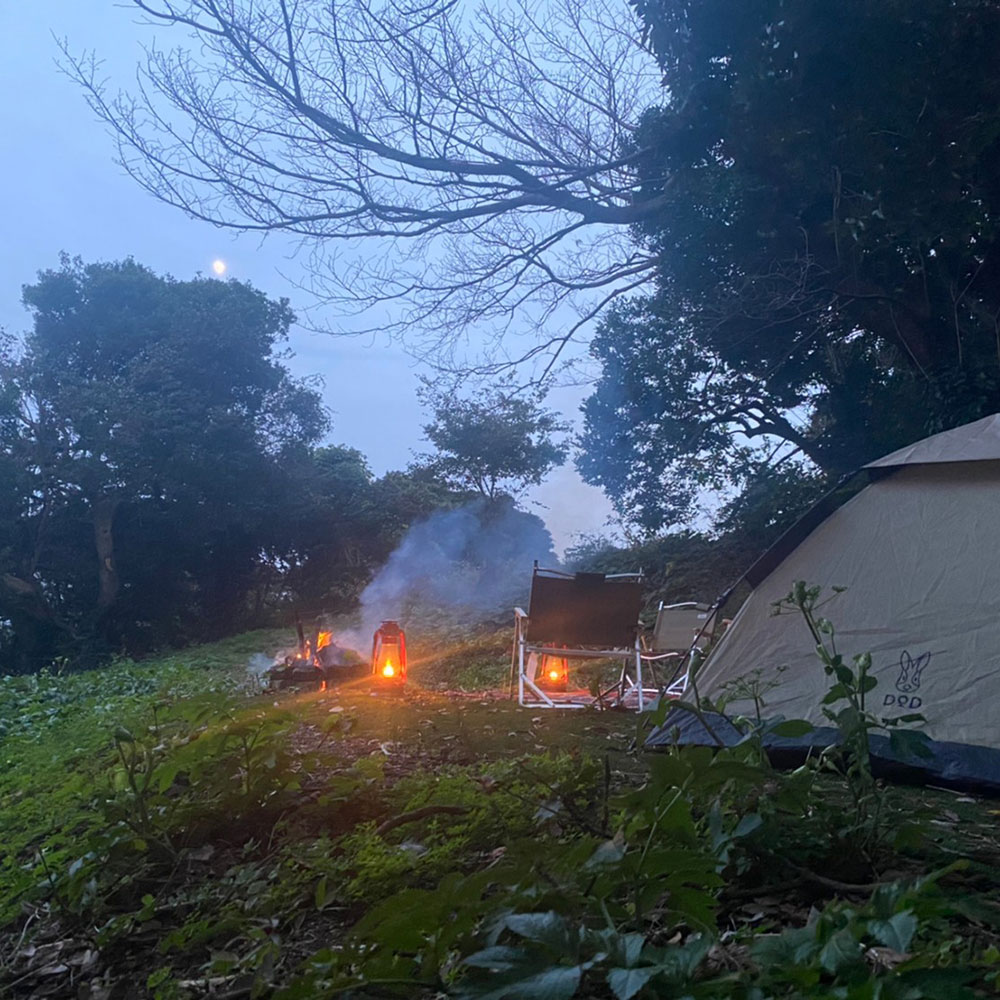 bushcraft campsite kaneda miura kanagawa japan