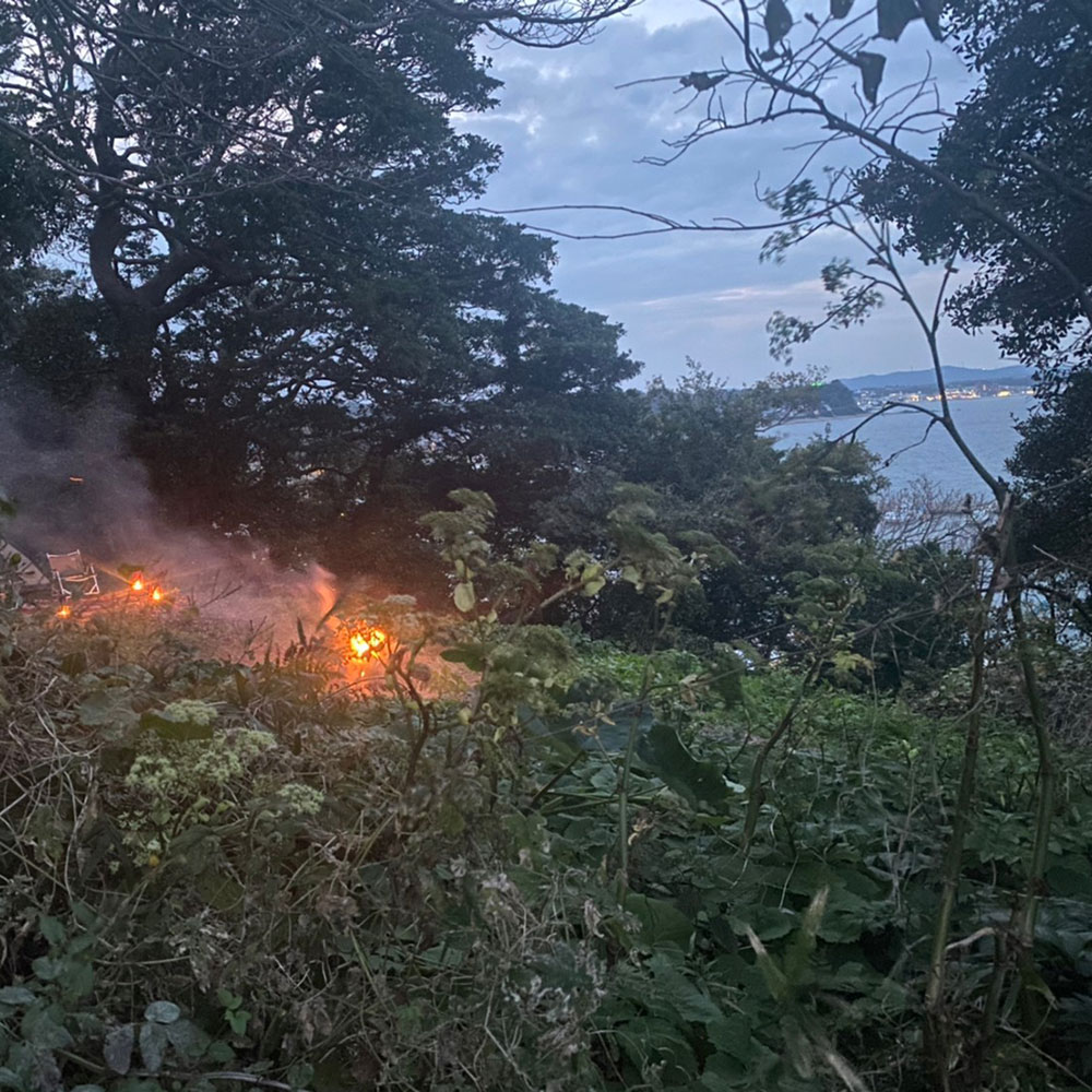 bushcraft campsite kaneda miura kanagawa japan