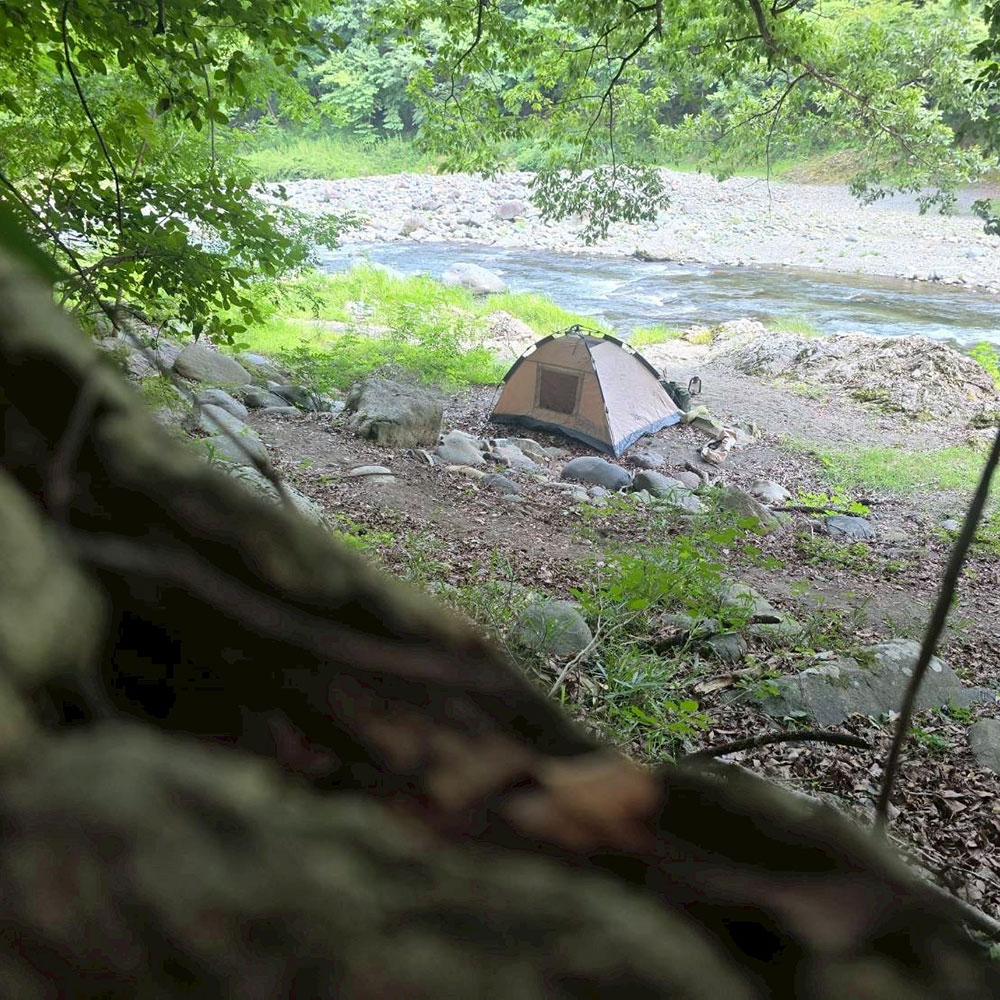 bushcraft campsite otsuki yamanashi japan