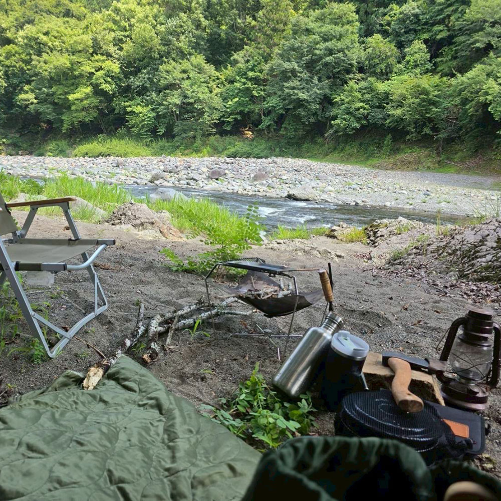 bushcraft campsite otsuki yamanashi japan
