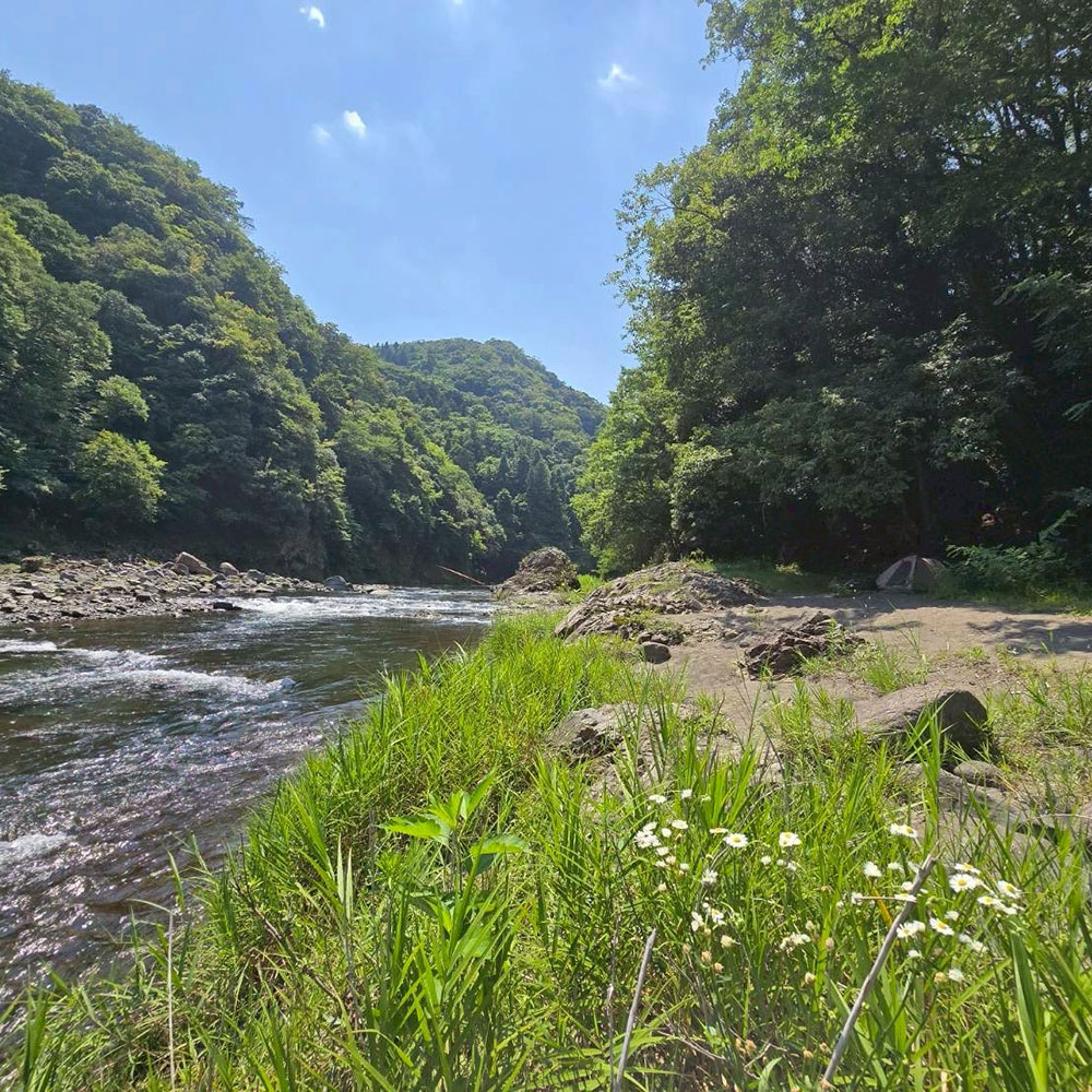 bushcraft campsite otsuki yamanashi japan