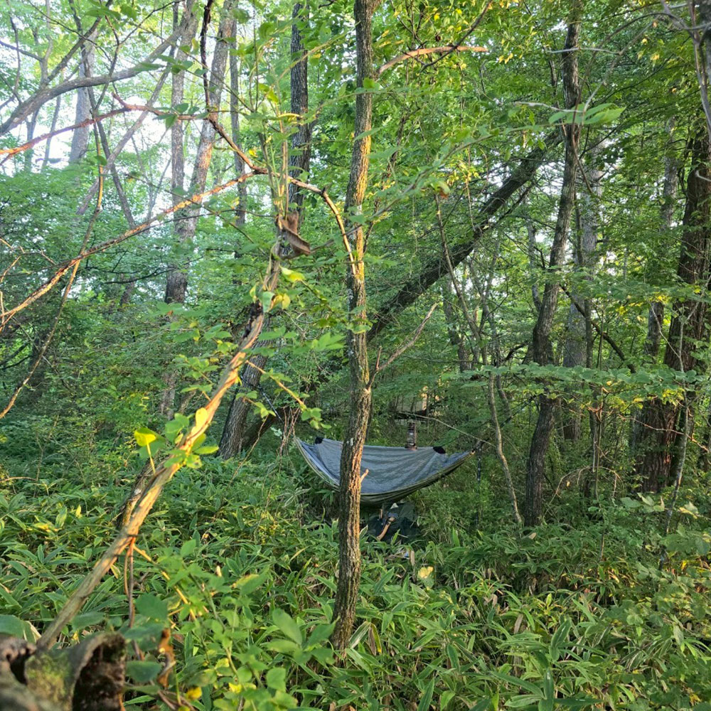bushcraft campsite tsumagoi nagano japan