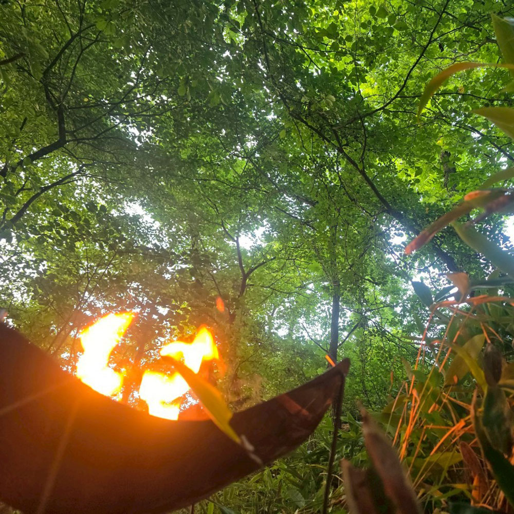 bushcraft campsite tsumagoi nagano japan