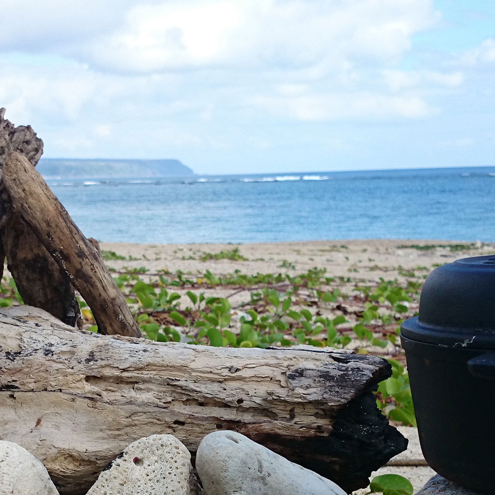 bushcraft campsite uppama beach gesashi higashison  okinawa japan