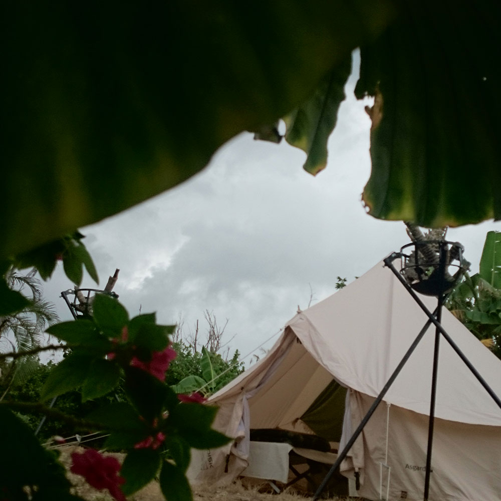 bushcraft campsite uppama beach gesashi higashison  okinawa japan