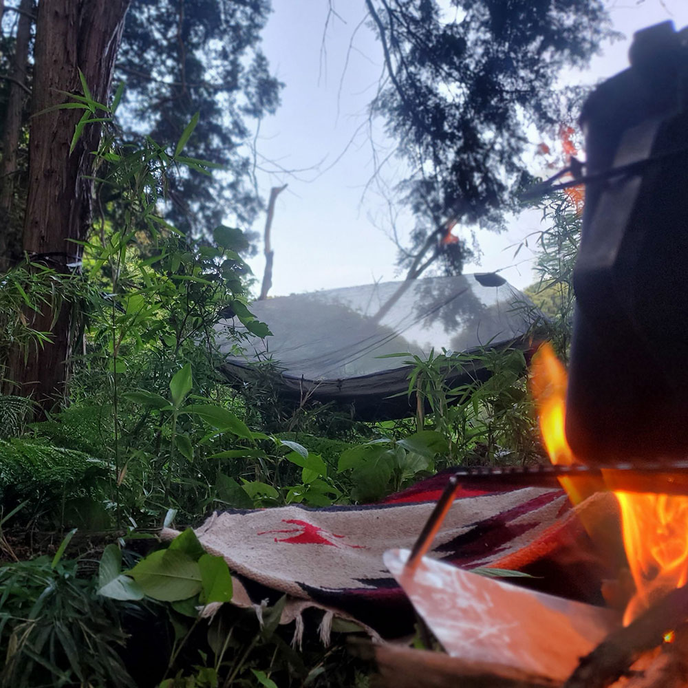 bushcraft campsite kamiyamaguchi hayama kanagawa japan