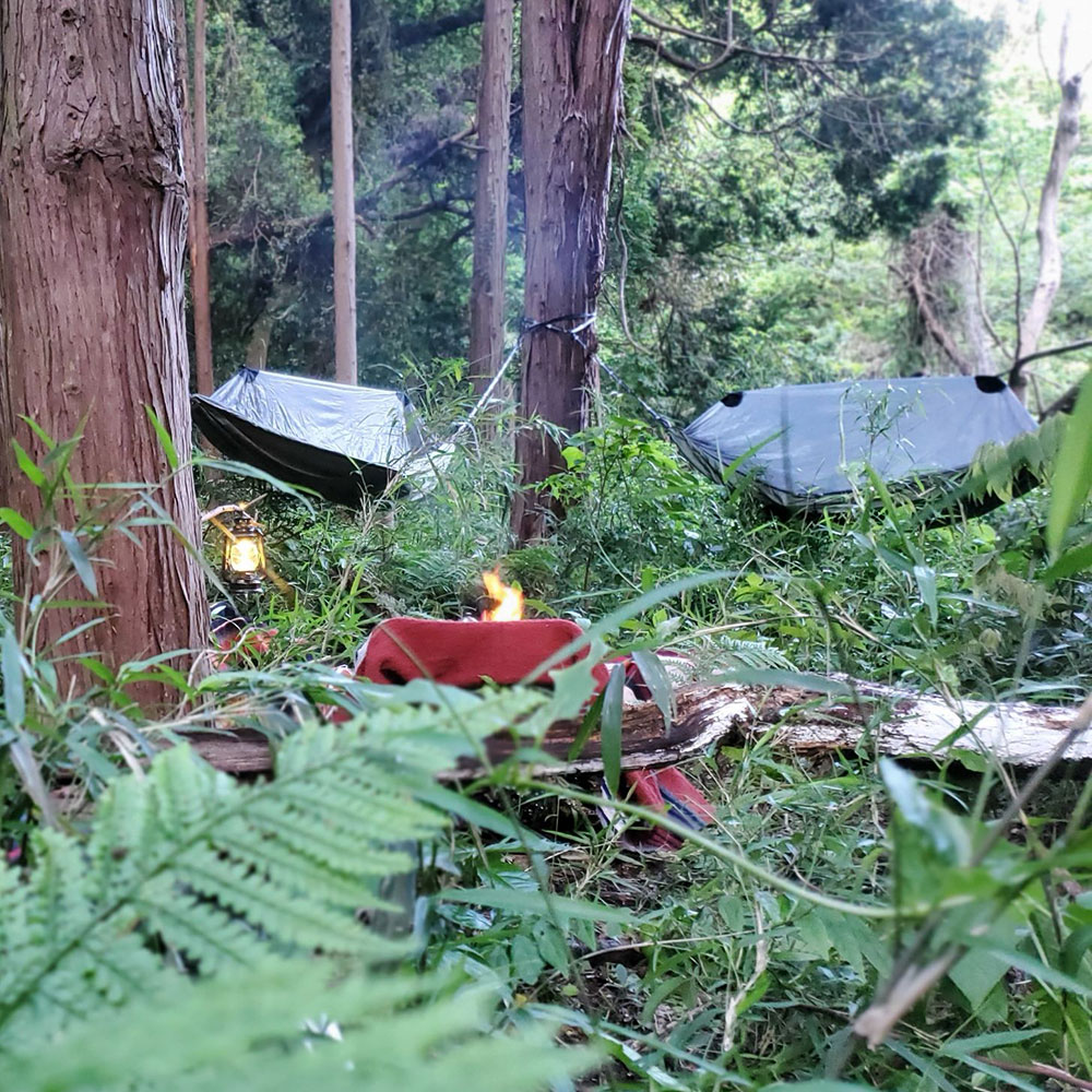 bushcraft campsite kamiyamaguchi hayama kanagawa japan
